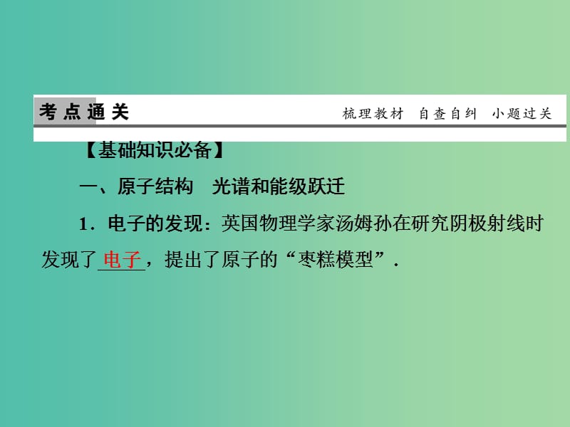 2019版高考物理一轮复习 第十二章 波粒二象性 原子结构与原子核 第2讲 原子结构和原子核课件.ppt_第2页