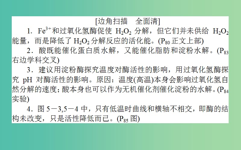 2019届高考生物二轮复习 专题二 生命系统的代谢 1 细胞内的酶和ATP课件.ppt_第3页