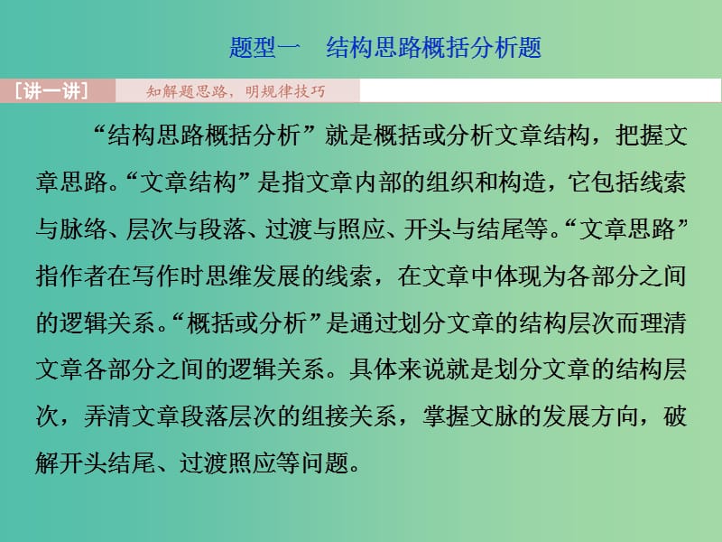 2019届高考语文一轮复习 第四部分 论述类和实用类文本阅读 专题一 论述类文本阅读 3 高考命题点二 分析综合课件 苏教版.ppt_第3页