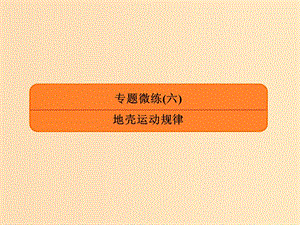 2019版高考地理二輪復(fù)習(xí)專題微練6地殼運動規(guī)律課件.ppt