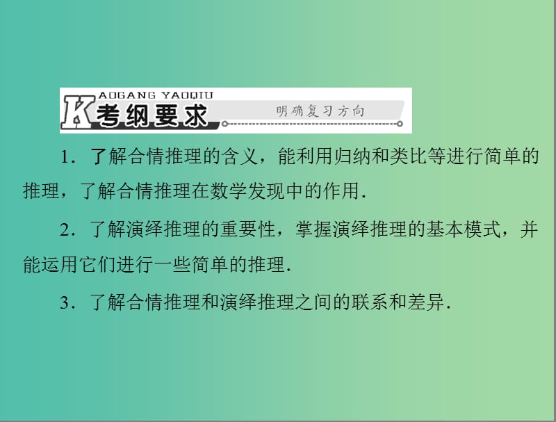 高考数学总复习 第五章 第6讲 合情推理和演绎推理课件 理.ppt_第2页