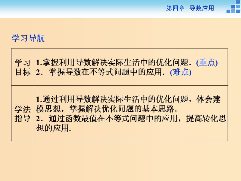 2018-2019学年高中数学 第四章 导数应用 4.2.2 最大值、最小值问题（二）课件 北师大版选修1 -1.ppt_第2页