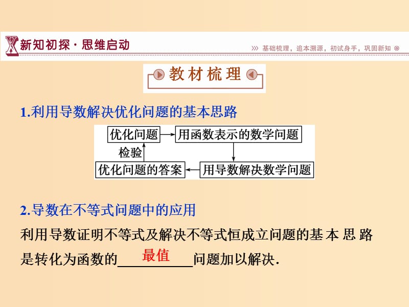 2018-2019学年高中数学 第四章 导数应用 4.2.2 最大值、最小值问题（二）课件 北师大版选修1 -1.ppt_第3页