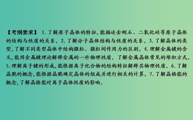 2019届高考化学一轮复习 第35讲 晶体结构与性质课件.ppt_第2页