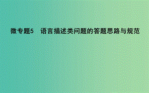 2019高考化學二輪復習 微專題5 語言描述類問題的答題思路與規(guī)范課件.ppt