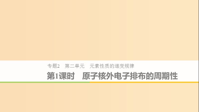 2018-2019版高中化學(xué) 專題2 原子結(jié)構(gòu)與元素的性質(zhì) 第二單元 元素性質(zhì)的遞變規(guī)律 第1課時(shí)課件 蘇教版選修3.ppt_第1頁