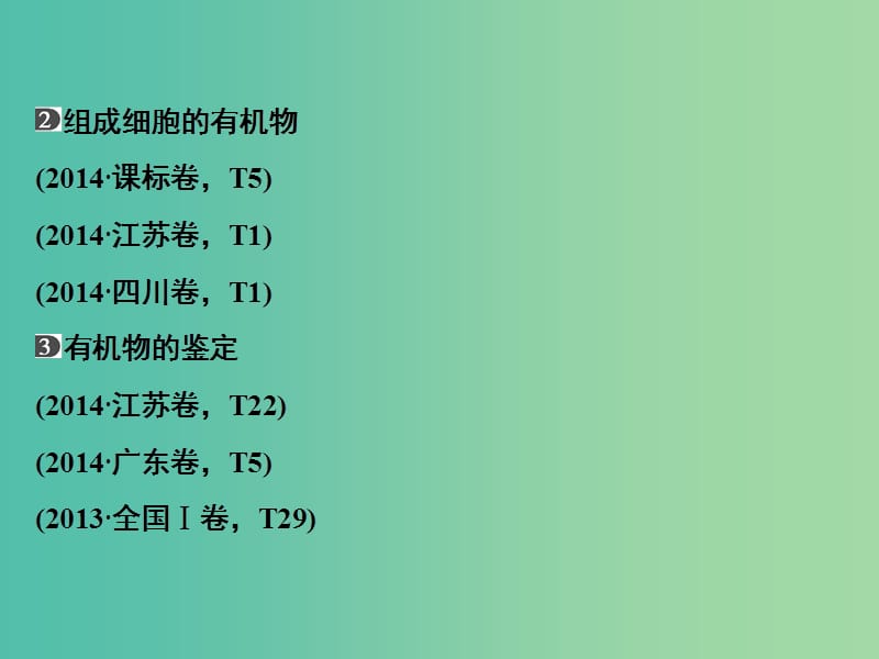 高考生物二轮专题复习 体系通关1 高频考点1 细胞的分子组成和结构课件.ppt_第3页