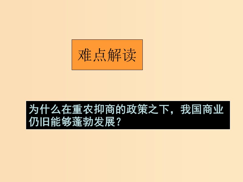 2018-2019学年高中历史 重要微知识点 第4课 1 为什么在重农抑商政策下我国商业仍能逢勃发展课件 新人教版必修2.ppt_第1页