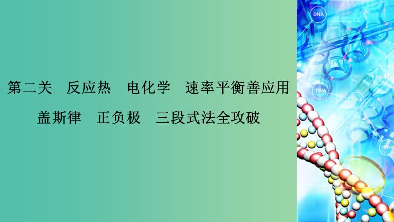 2019高考化学二轮复习 第2部分 第2关 反应热电化学速率平衡善应用课件.ppt_第1页