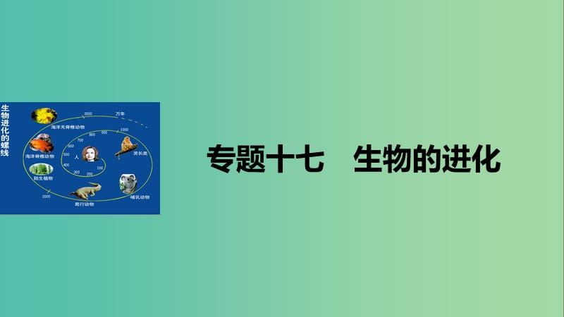 高考生物二轮复习专题十七生物的进化课件.ppt_第1页