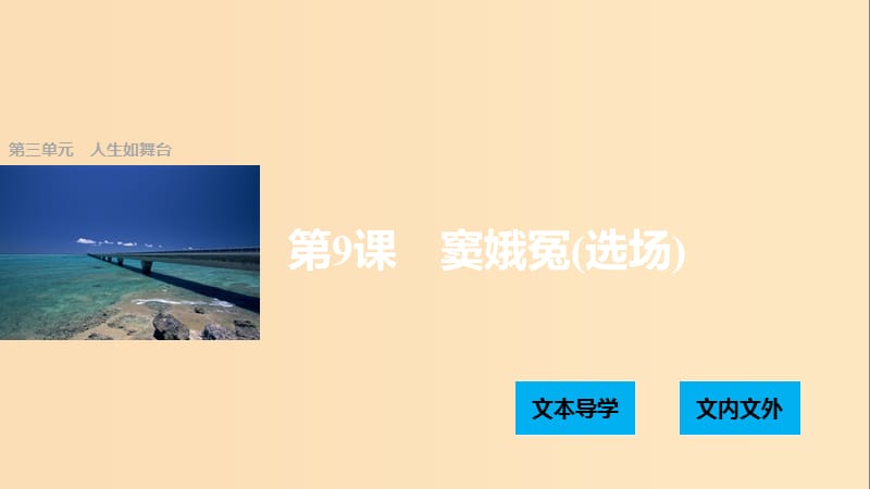 2018版高中語文第三單元人生如舞臺(tái)第9課竇娥冤選場課件語文版必修4 .ppt_第1頁