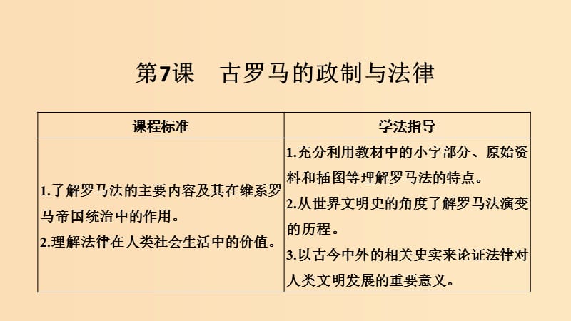 2018-2019版高中历史第2单元古希腊和古罗马的政治制度第7课古罗马的政制与法律课件岳麓版必修1 .ppt_第1页