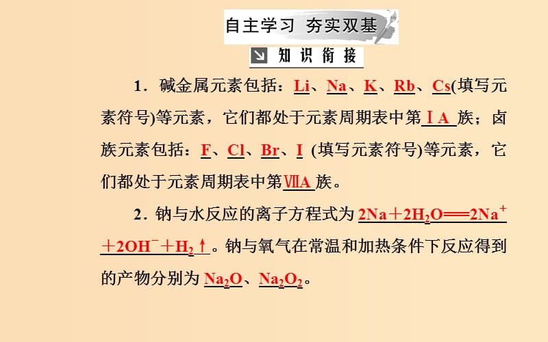 2018-2019学年高中化学第一章物质结构元素周期律第一节第2课时元素的性质与原子结构课件新人教版必修2 .ppt_第3页