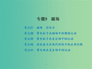 高考物理二輪復(fù)習(xí) 專題9 磁場課件.ppt