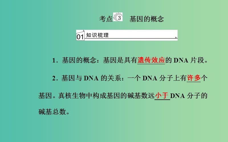 高考生物专题七遗传的分子基础考点3基因的概念课件.ppt_第2页