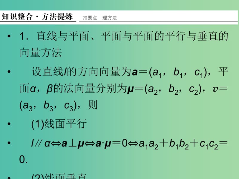 高考数学二轮复习 专题4.3 立体几何中的向量方法课件 理.ppt_第3页