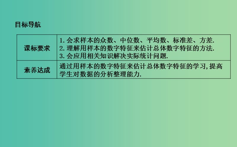 2019版高中高中数学第二章统计2.2.2用样本的数字特征估计总体的数字特征课件新人教A版必修3 .ppt_第2页