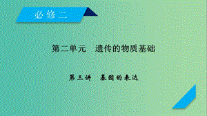 2019高考生物一輪總復(fù)習(xí) 第二單元 遺傳的物質(zhì)基礎(chǔ) 第3講 基因的表達課件 新人教版必修2.ppt