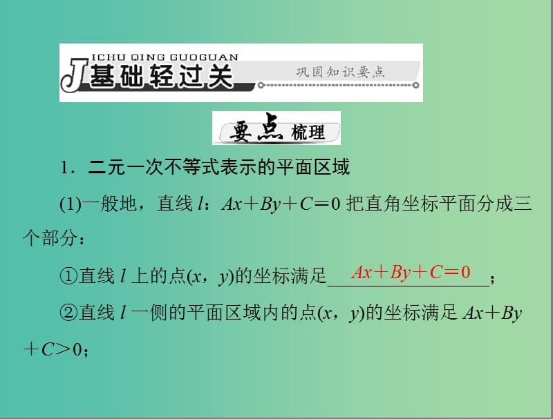 高考数学总复习 第六章 第4讲 简单的线性规划课件 理.ppt_第3页