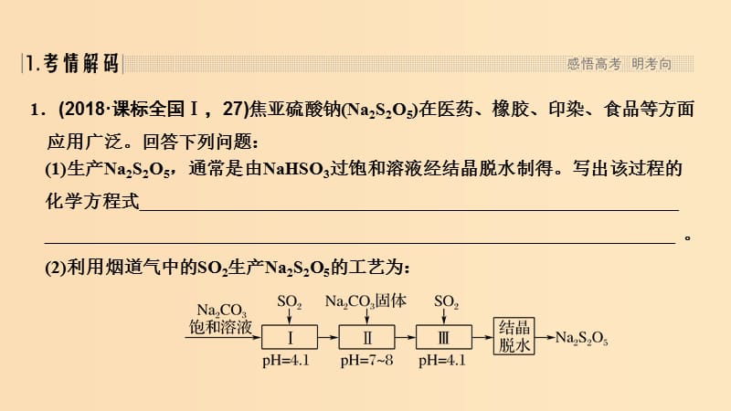 2019版高考化学二轮复习 第二篇 理综化学填空题突破 第8题 以工艺流程为主流的无机综合题课件.ppt_第2页