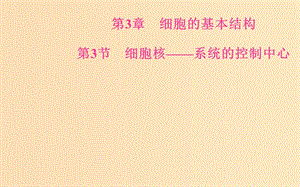 2018秋高中生物 第三章 細胞的基本結(jié)構(gòu) 第3節(jié) 細胞核——系統(tǒng)的控制中心課件 新人教版必修1.ppt