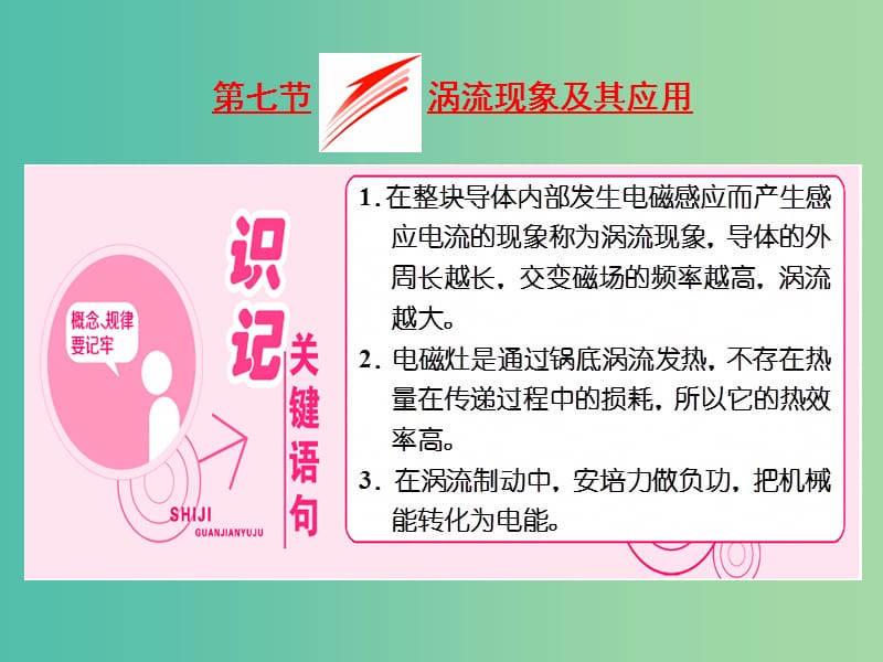 2019年高中物理 第一章 电磁感应 第七节 涡流现象及其应用课件 粤教版选修3-2.ppt_第1页