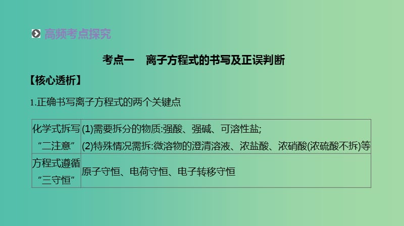 2019年高考化学二轮专题复习 专题四 离子反应课件.ppt_第3页