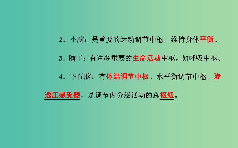 高考生物专题十三动物生命活动的调节考点3人脑的高级功能课件.ppt_第3页