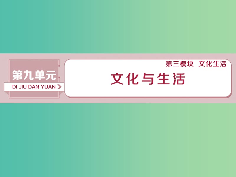 2019届高考政治一轮复习 第9单元 文化与生活 1 第二十一课 文化与社会课件 新人教版.ppt_第1页