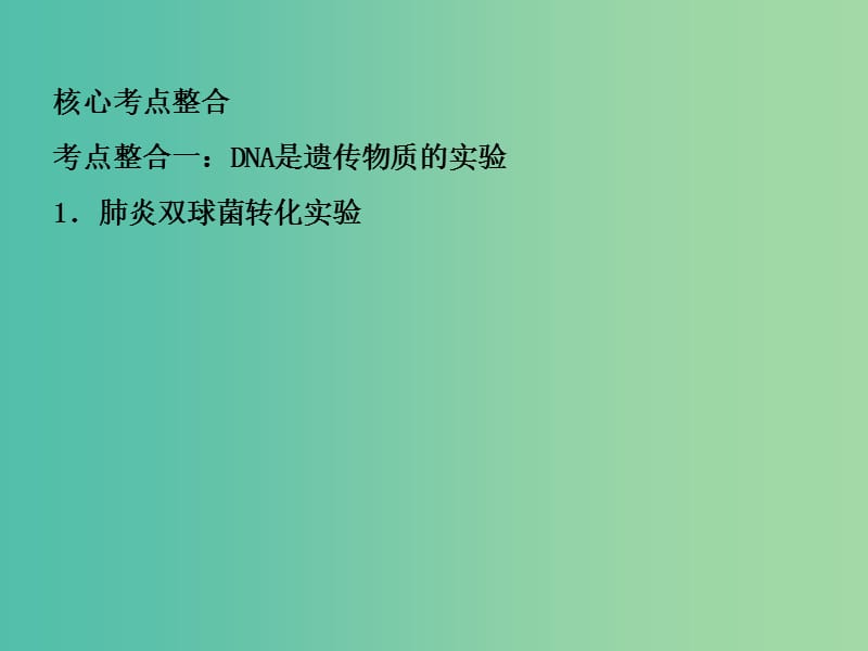 高考生物三轮考前重点专题突破专题一遗传的分子基次件.ppt_第2页