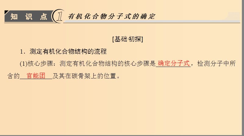 2018-2019学年高中化学 第三章 有机合成及其应用 合成高分子化合物 第2节 有机化合物结构的测定课件 鲁科版选修5.ppt_第3页