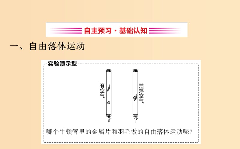 2018-2019学年高中物理第二章匀变速直线运动的研究2.5自由落体运动2.6伽利略对自由落体运动的研究课件2新人教版必修1 .ppt_第3页