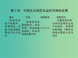 2019屆高考地理一輪總復(fù)習(xí) 第十二單元 區(qū)域可持續(xù)發(fā)展 第3講 中國東北地區(qū)農(nóng)業(yè)可持續(xù)發(fā)展課件 中圖版.ppt