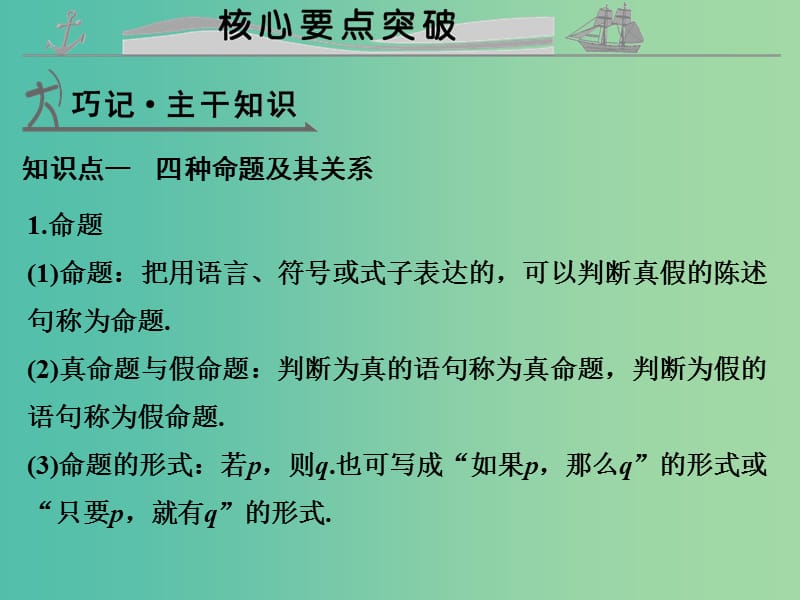 高考数学复习 第一章 第二节 命题及其关系、充要条件课件 理.ppt_第3页