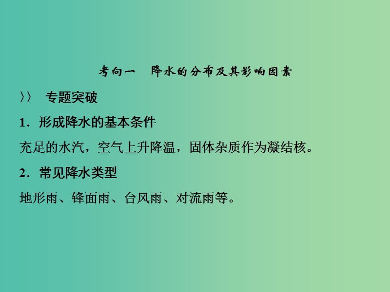 2019高考地理一轮复习 微专题强化（三）降水课件 新人教版.ppt_第2页