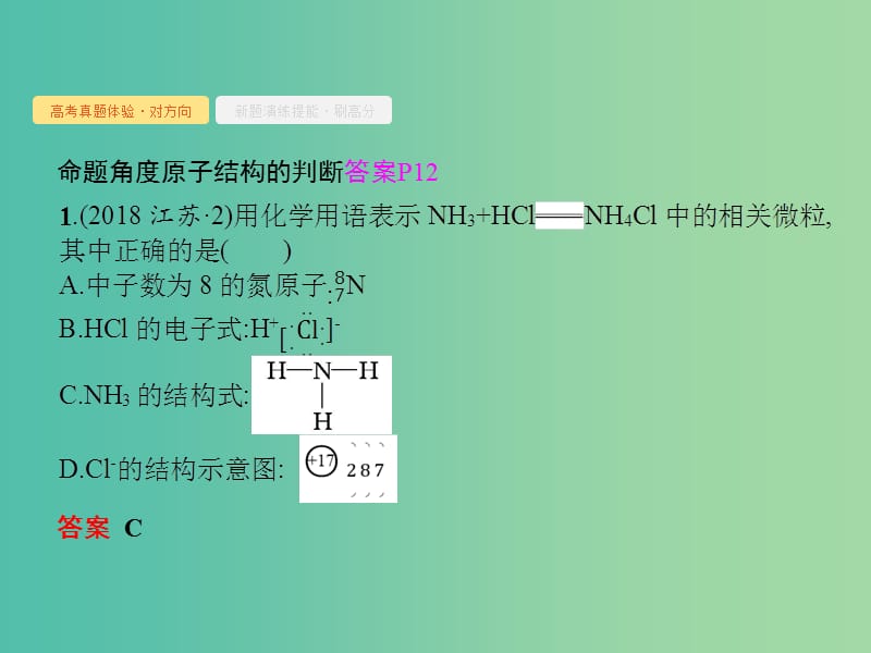 福建省漳州市东山县2019版高考化学一轮复习 考点6 原子结构课件.ppt_第3页