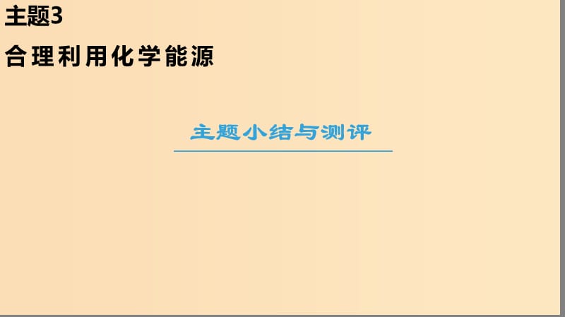 2018-2019学年高中化学主题3合理利用化学能源主题小结与测评课件鲁科版选修.ppt_第1页