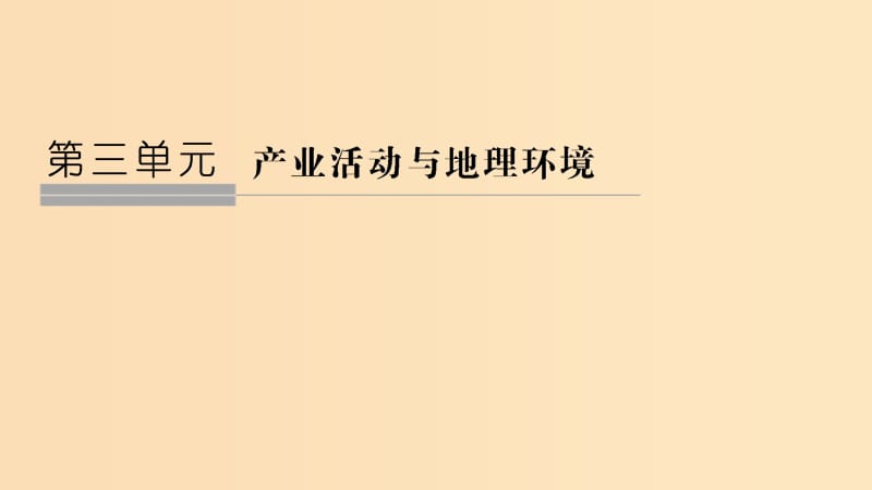 2018-2019學年高中地理 第三單元 產業(yè)活動與地理環(huán)境 第一節(jié) 農業(yè)生產與地理環(huán)境 第1課時 影響農業(yè)區(qū)位的因素課件 魯教版必修2.ppt_第1頁