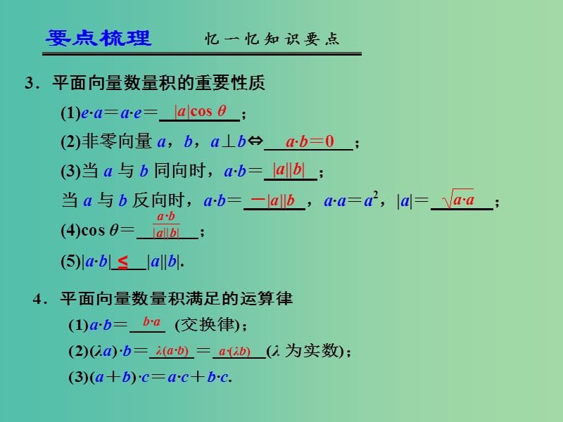 高考数学一轮复习 平面向量的数量积课件.ppt_第3页