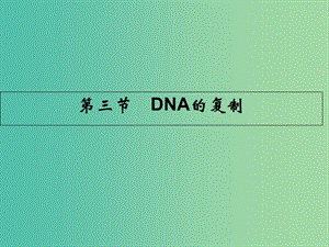 云南省峨山彝族自治縣高中生物 第三章 基因的本質(zhì) 3.3《DNA的復(fù)制》課件 新人教版必修2.ppt