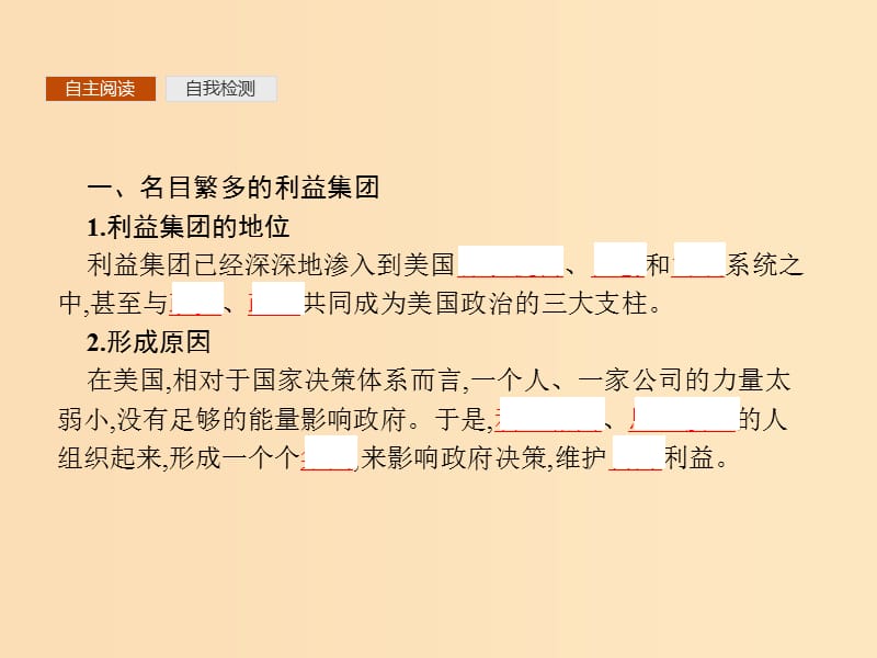 2019-2020学年高中政治 专题3 联邦制、两党制、三权分立以美国为例 4 美国的利益集团课件 新人教版选修3.ppt_第3页