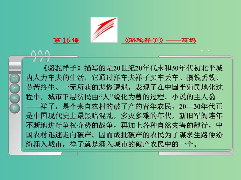 2019版高中语文第八单元第16课骆驼祥子高妈课件新人教版选修中国小说欣赏.ppt_第2页