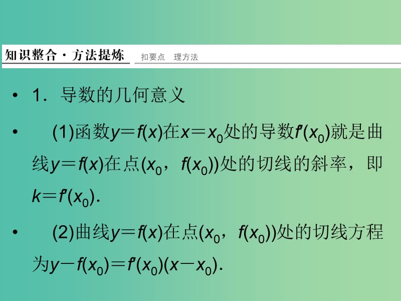 高考数学二轮复习 专题6.1.2 导数及其应用课件 理.ppt_第3页