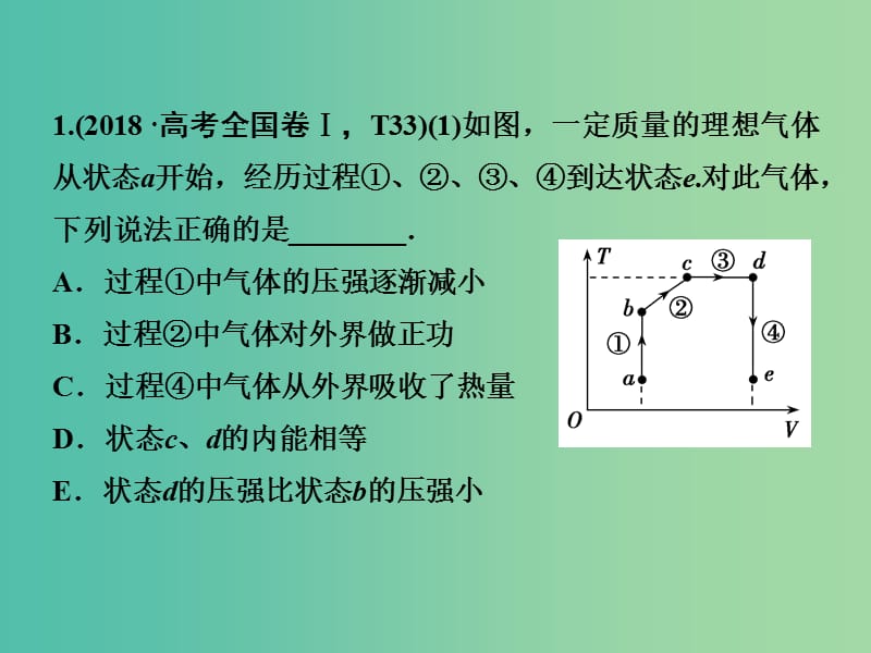 2019高考物理二轮复习专题七鸭模块第1讲分子动理论气体及热力学定律课件.ppt_第2页