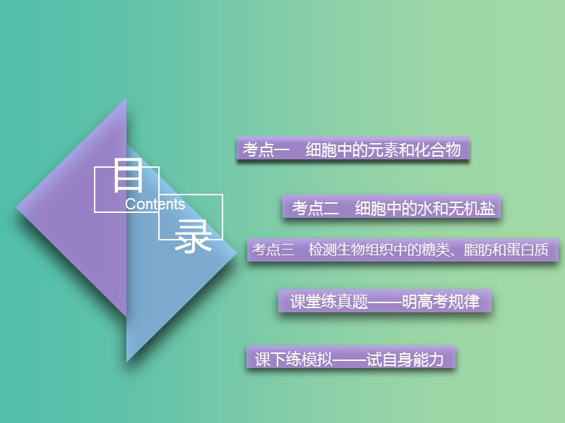 全国通用版2019版高考生物一轮复习第1部分分子与细胞第一单元细胞及其分子组成第2讲细胞中的元素和化合物精准备考实用课件.ppt_第3页