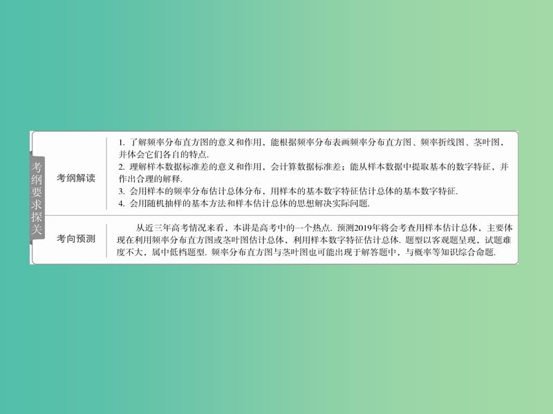 高考数学一轮复习第9章统计与统计案例9.2用样本估计总体课件理.ppt_第2页