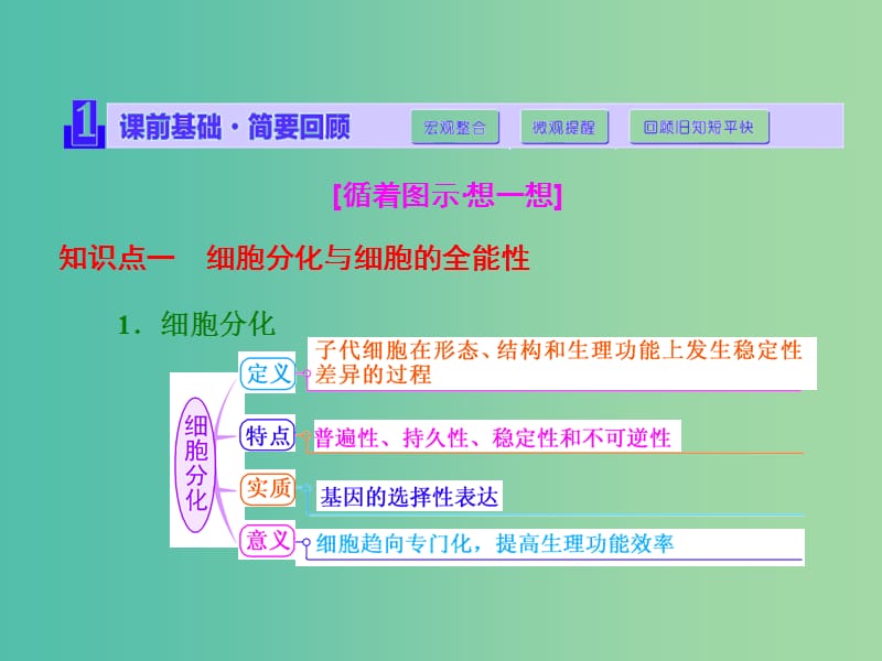 高考生物一轮复习 第四单元 第4讲 细胞的分化、衰老、凋亡和癌变课件 新人教版必修1.ppt_第2页