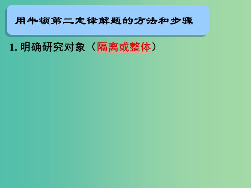 湖南省長沙市高中物理 第四章 牛頓運(yùn)動(dòng)定律 4.3 牛頓第二定律課件 新人教版必修2.ppt_第1頁