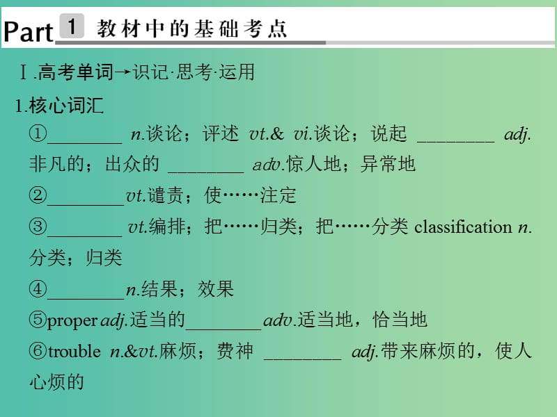 高考英语大一轮复习第1部分基础知识考点Unit4Pygmalion课件新人教版.ppt_第2页