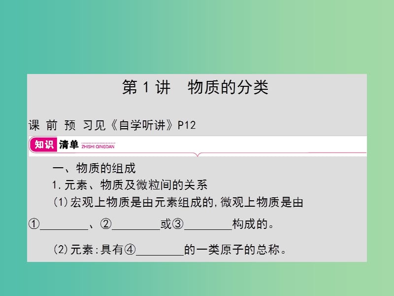 2019年高考化学一轮复习 专题 化学物质及其变化 第1讲 物质的分类课件.ppt_第1页